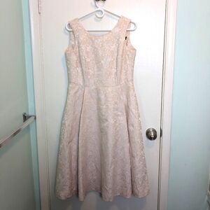 Pink Tartan Cream Midi Dress